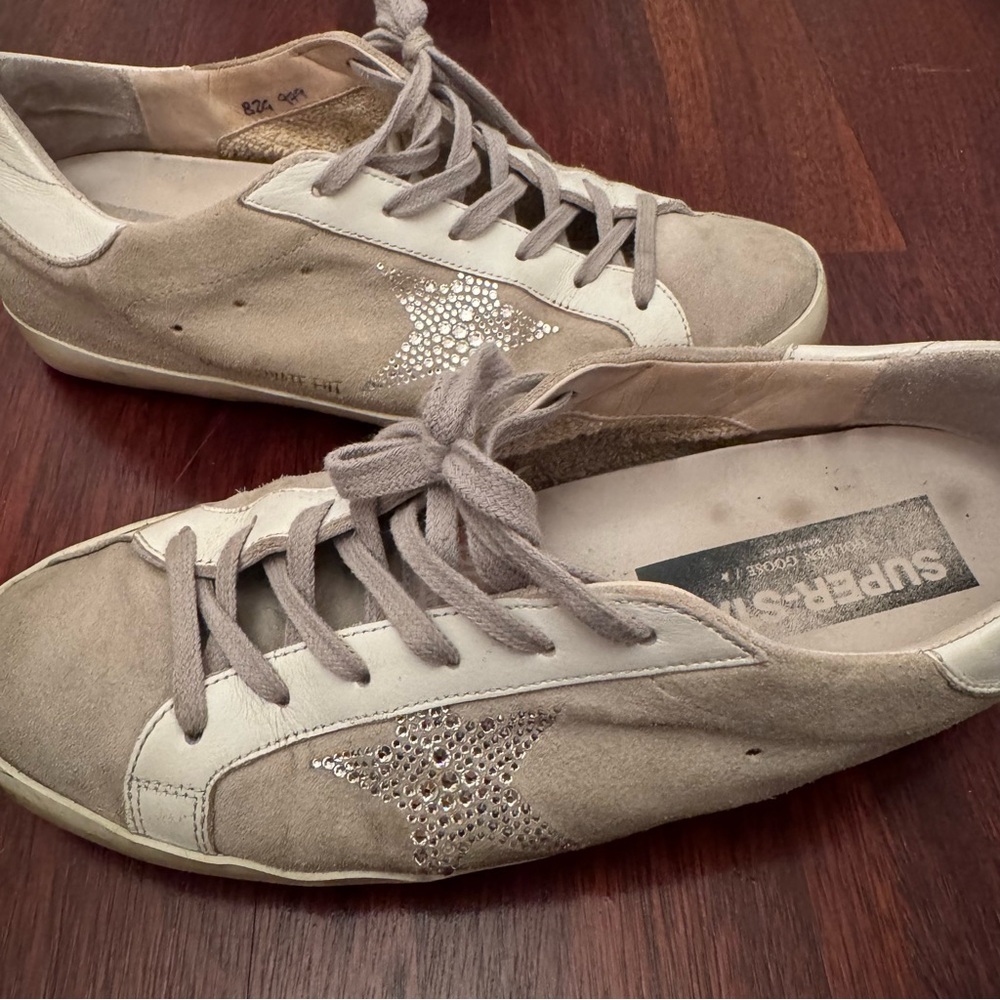 Golden Goose Superstar Swarovski Crystal Suede Sneakers - Picture 7 of 16